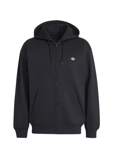 Adidas Originals Trefoil Essentials Fleece Zip Hoodie Black Men ADIDAS ORIGINALS | Sweatshirts | KS8941-